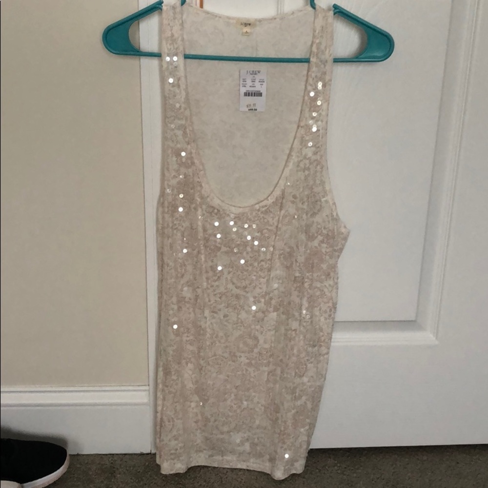 floral print sparkley tank top